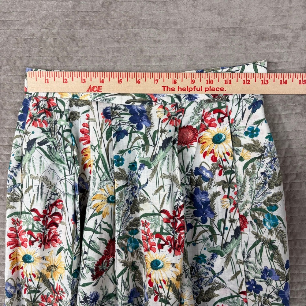 Geiger Collections Floral Midi Skirt Made in Austria Wildflower Botanical Sz 36 - Picture 4 of 11